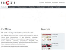 Tablet Screenshot of pro-media.ch